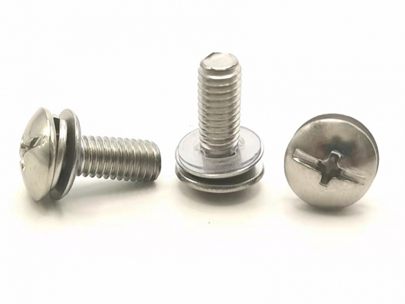 松岗304不锈钢十字槽大扁头四组合螺钉