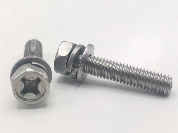 松岗GB9074.13十字凹穴外六角螺钉平弹垫组合