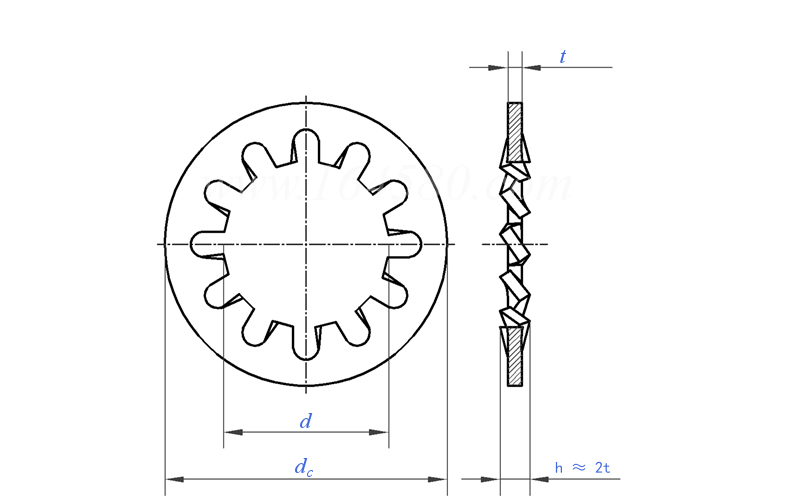内齿锁紧垫圈 内齿锁紧垫圈