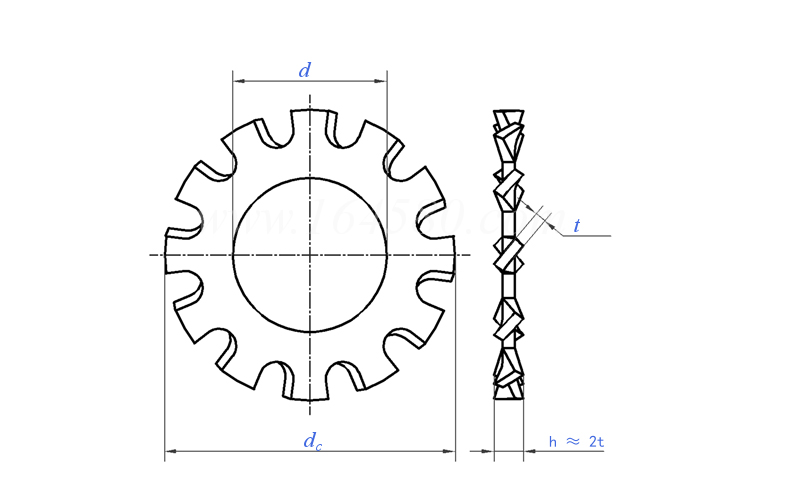 外齿锁紧垫圈 外齿锁紧垫圈