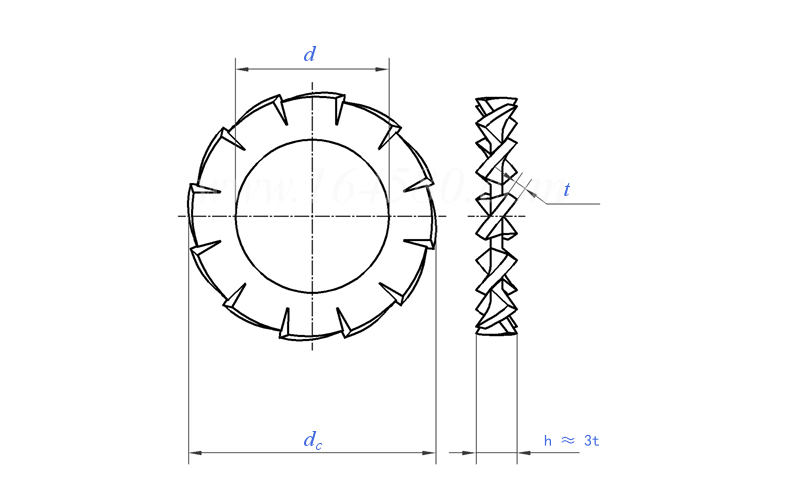 外锯齿锁紧垫圈 外锯齿锁紧垫圈